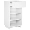 vidaXL Skriňa na topánky 48 x 38 x 87,5 cm Kompozitné drevo Biela