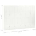 vidaXL Paraván so 6 panelmi, biely 240x180 cm oceľ