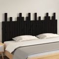 vidaXL Nástenné čelo postele čierne 166x3x80 cm masívna borovica