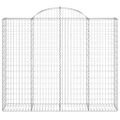 vidaXL Oblúkové gabiónové koše 9ks 200x50x160/180cm pozinkované železo