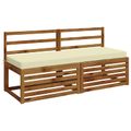vidaXL Vankúš na lavičku SOEST 100% polyester Krémová 140 x 50 x 8 cm