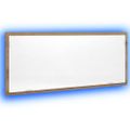 vidaXL LED kúpeľňové zrkadlo dub artisan 100x8,5x37cm, pracované drevo