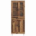 vidaXL Highboard Staré drevo 69,5 x 34 x 90 cm Kompozitné drevo