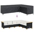vidaXL Obal na nábytok 286 x 222 x 80 cm Tvar L Vodoodolný Čierny