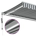 vidaXL Automaticky zaťahovacia markíza LED antracit a biela 450x350 cm