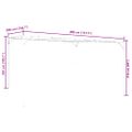 vidaXL Altánok biely 4x4 m 180 g/m² látka a oceľ