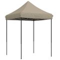 vidaXL Skladací pop-up párty stan sivohnedý 200x200x306 cm