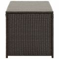 vidaXL Záhradný úložný box hnedý 100x50x50 cm polyratanový