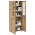 vidaXL Highboard 2 ks Remeselný dub 69,5 x 34 x 180 cm