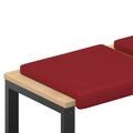 vidaXL Vankúš na lavičku 2 ks Umelá koža Víno červené Hĺbka 35 cm