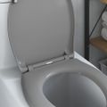 vidaXL WC sedadlo Sivá 47 x 37 x 4 cm Duroplast