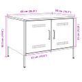 vidaXL Konferenčný stolík antracit 68x50x50,5 cm oceľ