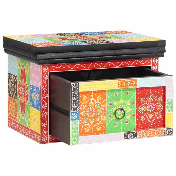 vidaXL Nočný stolík so zásuvkou 2 pcs Viacfarebný 40 x 30 x 28 cm