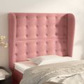 vidaXL Čelo postele so záhybmi čierne 93x23x118/128 cm zamat