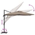 vidaXL Roma Parasol 286 x 284 x 265 cm Hliník a polyester Obdĺžnikový