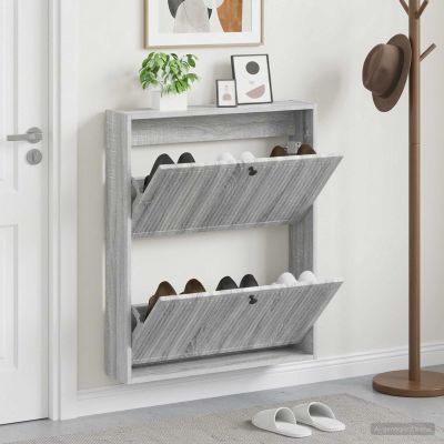 vidaXL Nástenný botník EDE 71 x 17 x 86 cm Kompozitné drevo
