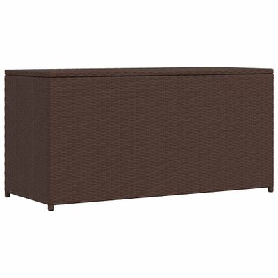 vidaXL Záhradný úložný box hnedý 120x50x60 cm polyratanový