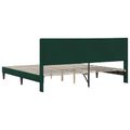vidaXL Rám postele s čelnou doskou Tmavozelená 180 x 200 cm Zamat