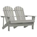 vidaXL 2-miestna záhradná stolička Adirondack jedľové drevo sivá