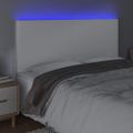 VidaXL Čelo postele biele 160x5x118/128 cm umelá koža