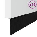 vidaXL Samolepiace tesnenia dverí s kefou 12 ks Čierna 100 cm