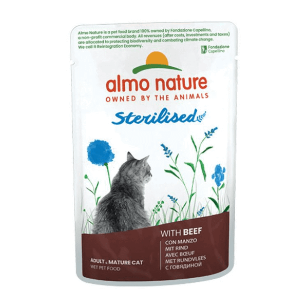 Almo Nature HOLISTIC Sterilized Cat - BEEF kapsička pre sterilizované mačky - hovädzie, 70 g