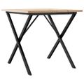 vidaXL Jedálenský stolík v tvare X 90x90x75,5 cm borovica a oceľ