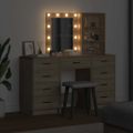vidaXL Toaletný stolík 3 ks Hnedá 40 x 41 x 135 cm Kompozitné drevo