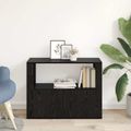 vidaXL Servírovacia skriňa Čierny dub 80 x 30 x 60 cm Kompozitné drevo