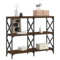 vidaXL Konzolový stolík hnedý dub 100x28x80,5 cm kompozitné drevo