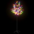vidaXL Vianočný stromček 120 LED farebné svetlo kvety čerešne 150 cm