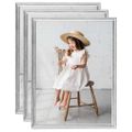 vidaXL Fotorámiky na stenu, koláž 3 ks, strieborné 40x50 cm, MDF