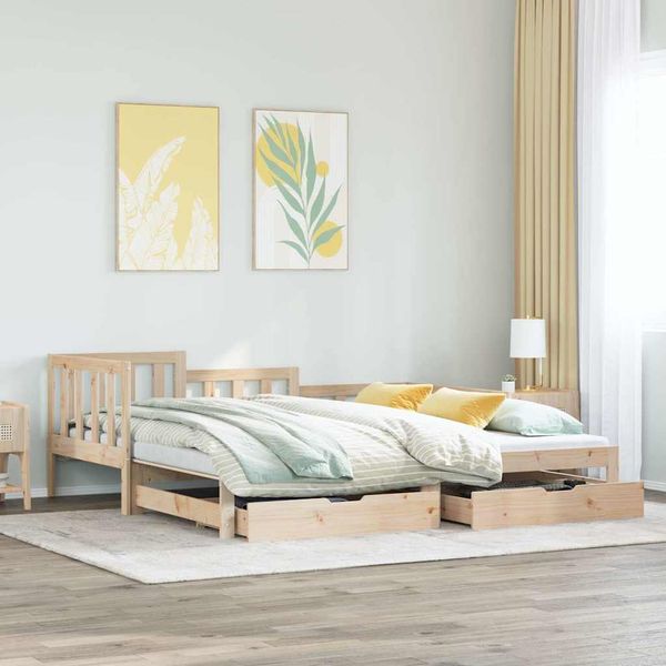 vidaXL Rozkladacia denná posteľ s matracmi bez matraca 80x200 cm