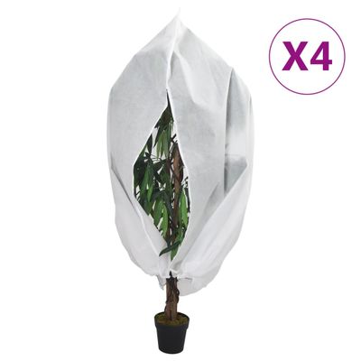 vidaXL Flísové kryty na rastliny so zipsom 4 ks 70 g/m² 3,93x3,5 m
