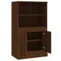 vidaXL Vysoká skrinka hnedý dub 60x35,5x103,5 cm kompozitné drevo
