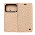 Puzdro Smart Caro pre Honor 600 / Honor 600 Pro béžové