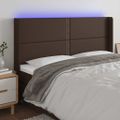 VidaXL Čelo postele hnedé 183x16x118/128 cm umelá koža