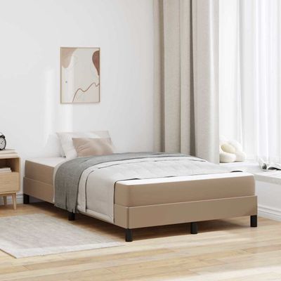 vidaXL Rám postele s matracmi Kapučínová 120 x 200 cm látka
