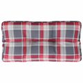 vidaXL Podložka na paletový nábytok, červené kocky 70x40x12 cm, látka