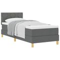 vidaXL Posteľ s pružinovým rámom Tmavo šedá 80 x 200 cm látka
