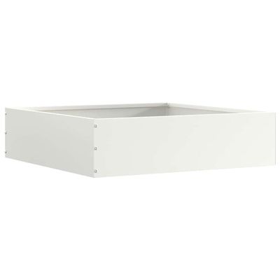 vidaXL Obrubník trávnika 50 x 50 x 13 cm Oceľ Biela