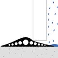 vidaXL Podlahová tesniaca hmota pre garáž 155 x 28 mm 5,5 m EPDM guma