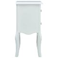 vidaXL Nočný stolík biely a sivý 43x32x65 cm MDF