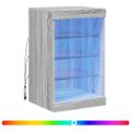 vidaXL Komoda s LED svetlami sivá sonoma 41x37x67 cm