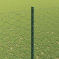 vidaXL Hexagonálny plot s stĺpom 100 x 1,5 m PVC potiahnutá oceľ