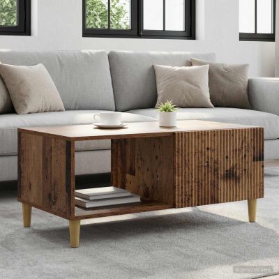 vidaXL Konferenčný stolík Staré drevo 90 x 50 x 40 cm Kompozitné drevo