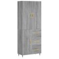 vidaXL Vysoká skrinka sivý dub sonoma 69,5x34x180 cm spracované drevo