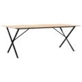 vidaXL Jedálenský stolík v tvare X 200x100x75 cm borovica a oceľ