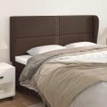 vidaXL Čelo postele so záhybmi hnedé 203x23x118/128 cm umelá koža
