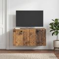 vidaXL Nástenná TV skrinka Nástenný Staré drevo 59,5 x 31 x 30 cm